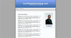 Desktop Screenshot of certifiedadvertising.mysiteinc.net