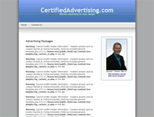 Tablet Screenshot of certifiedadvertising.mysiteinc.net